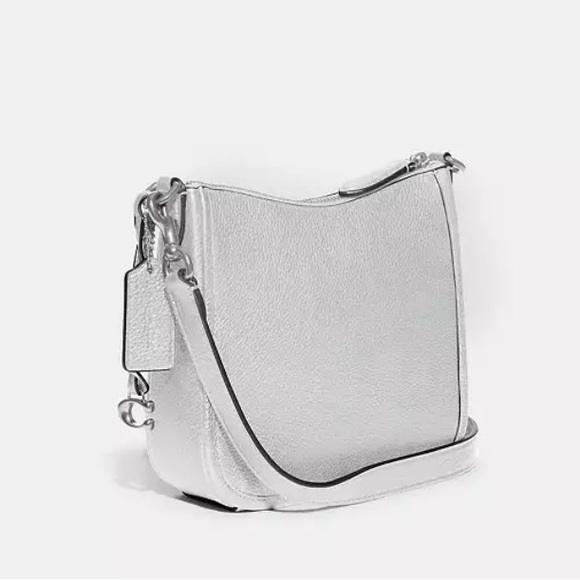 Coach Chaise Silver Crossbody NWOT. - Picture 4 of 11